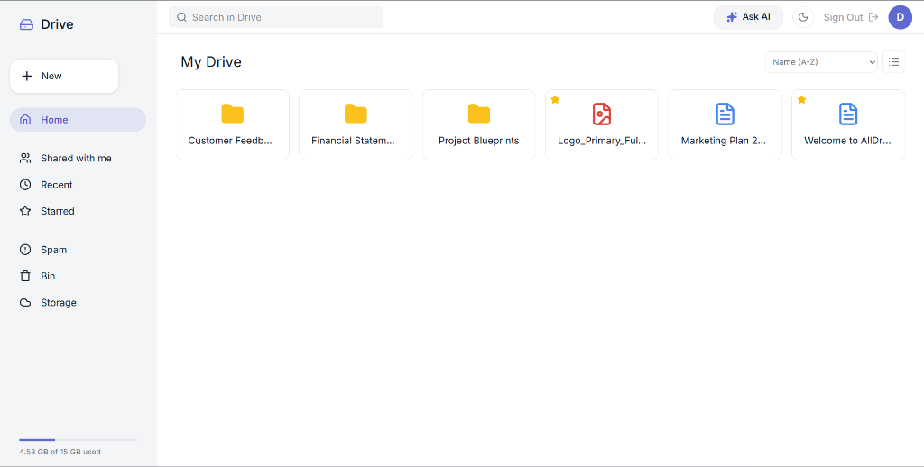 AllDrives: AI-Powered Google Drive Workspace